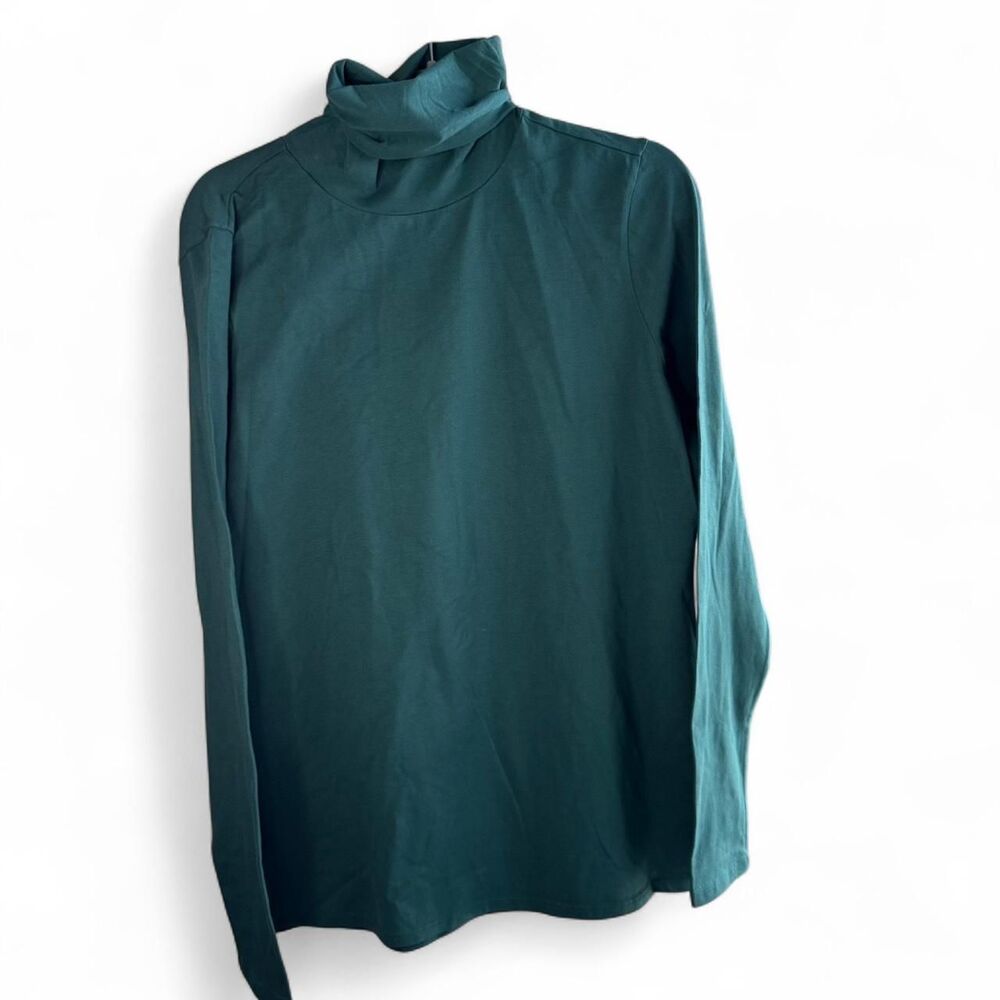 Peruvian Connection Women's Teal Turtleneck Size XL New With Tags Pima Cotton
